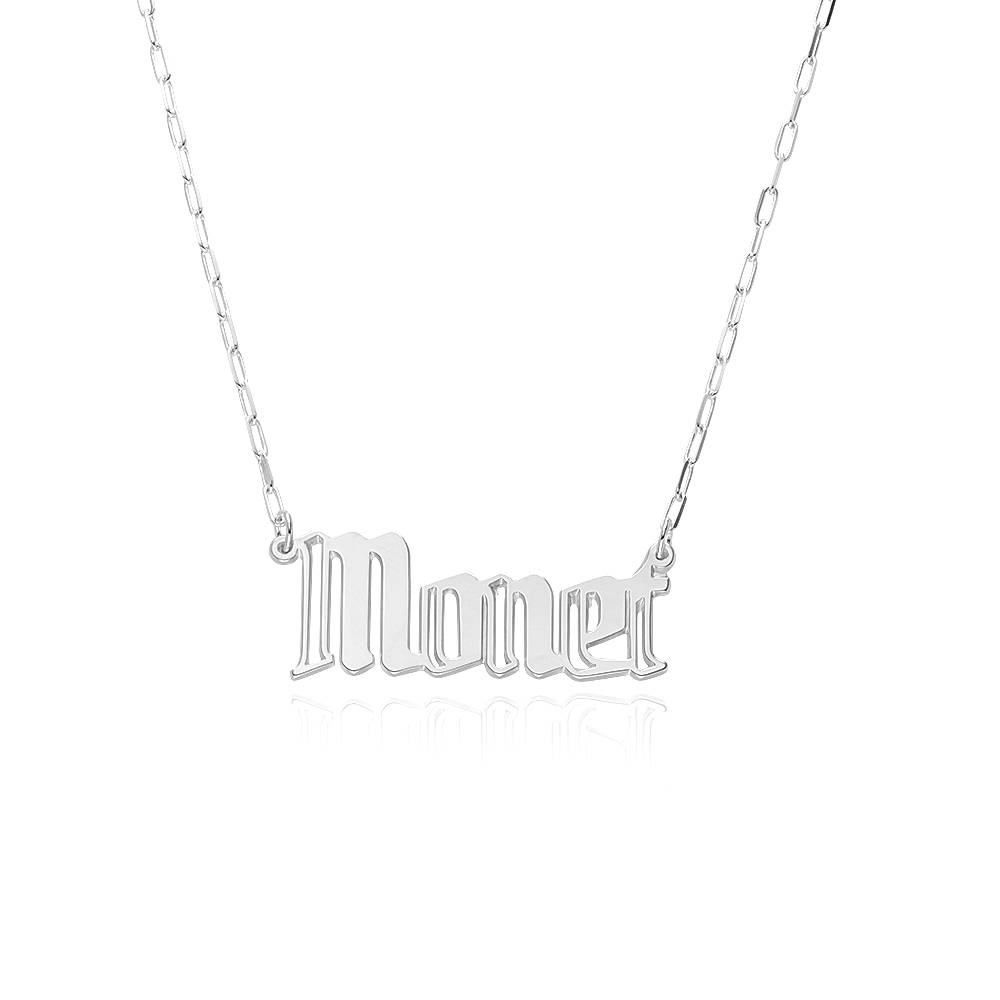 I Dare You Name Necklace - Silver-1 product photo