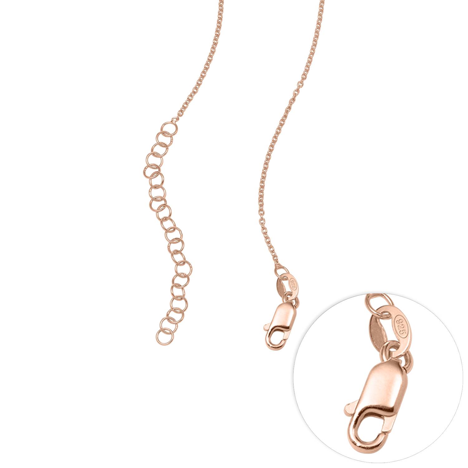 Sparkling Diamond Heart Necklace - 18K Rose Gold-Plated-3 product photo