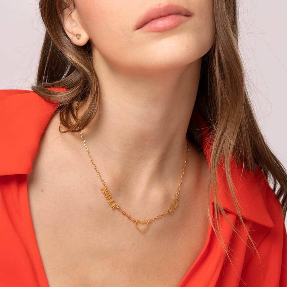 Heartstopper Name Necklace in 18K Gold Plating-3 product photo