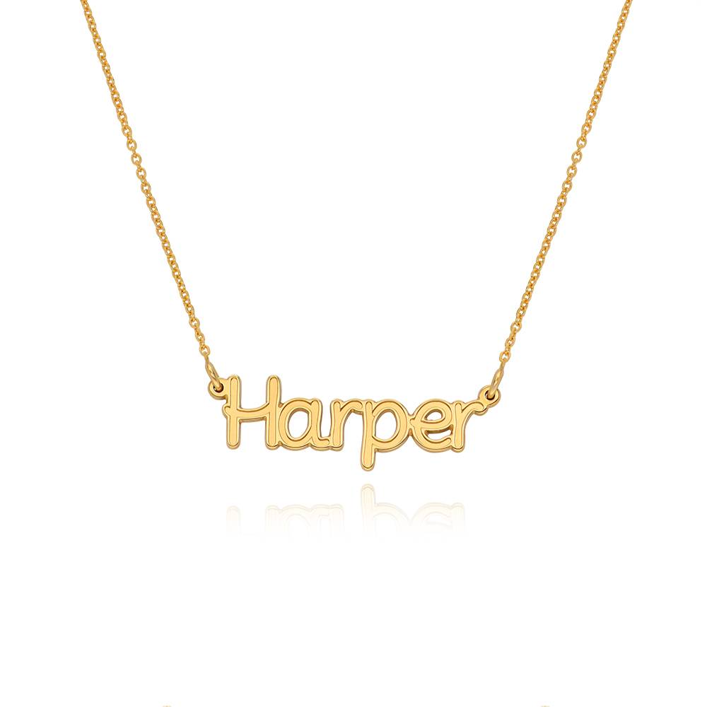 Rollercoaster Name Necklace in 18K Gold Plating-5 product photo