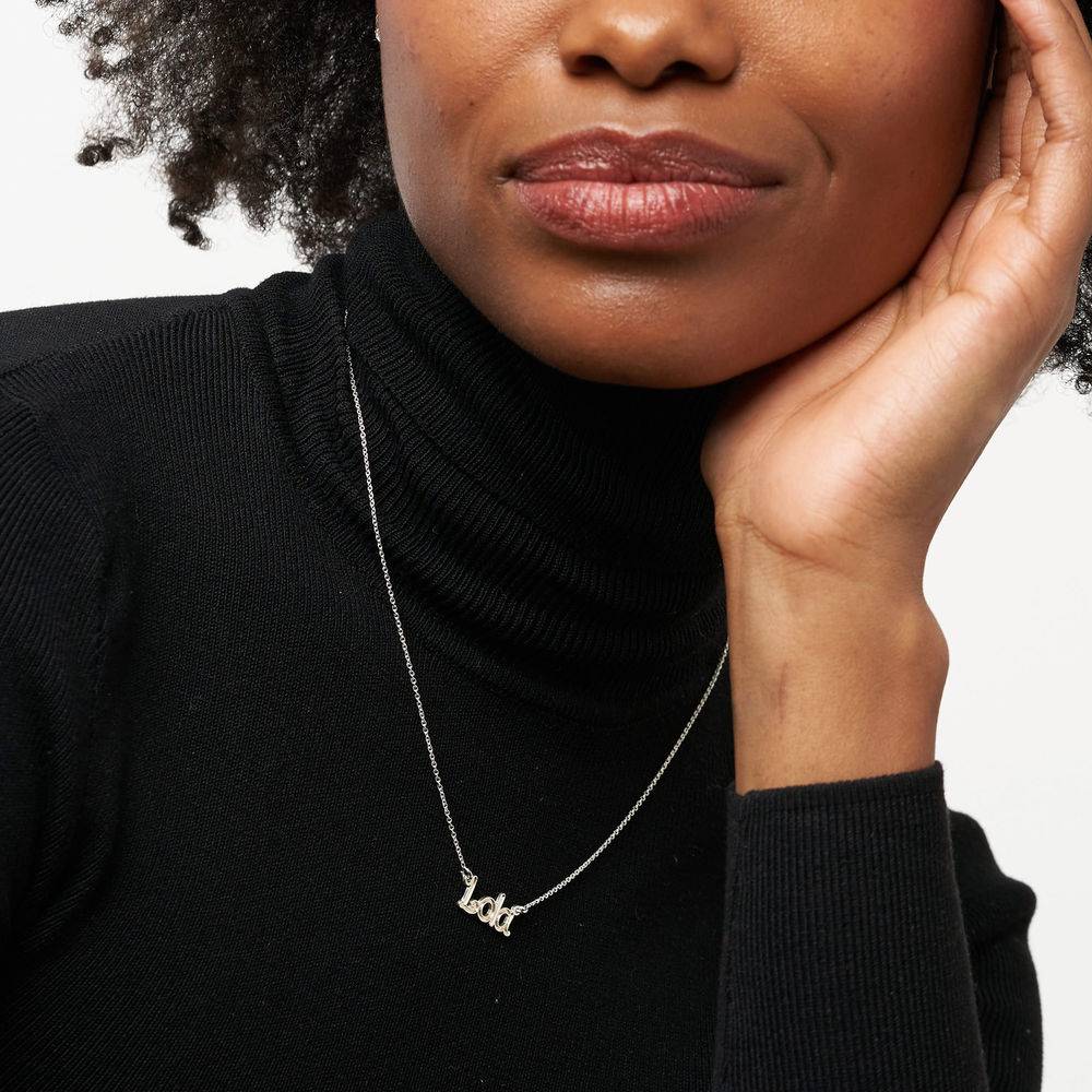 Rollercoaster Name Necklace in Sterling Silver-3 product photo