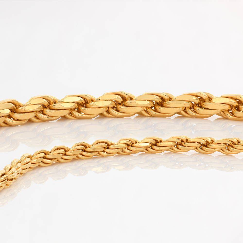 Rupe Chain Rope Chain- 5.6 mm - Gold Plated - My Name Necklace