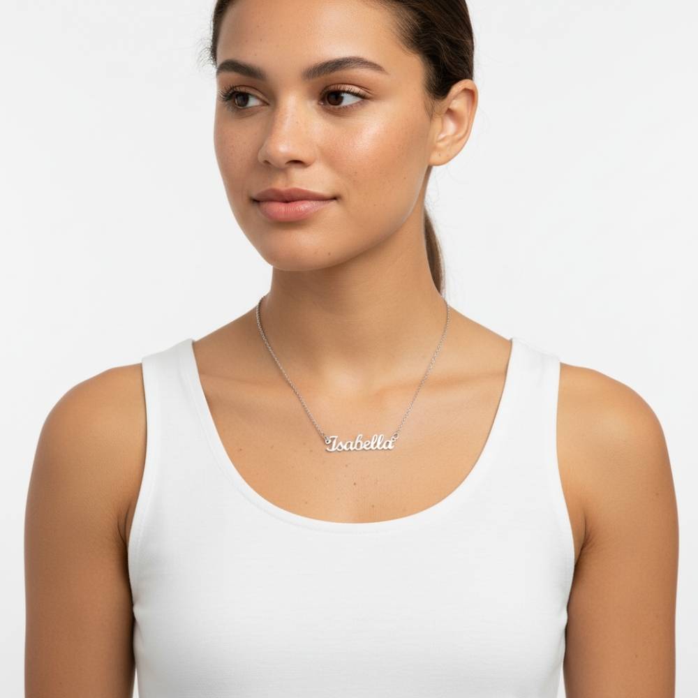 Custom Name Necklace in Stainless Steel-3 product photo