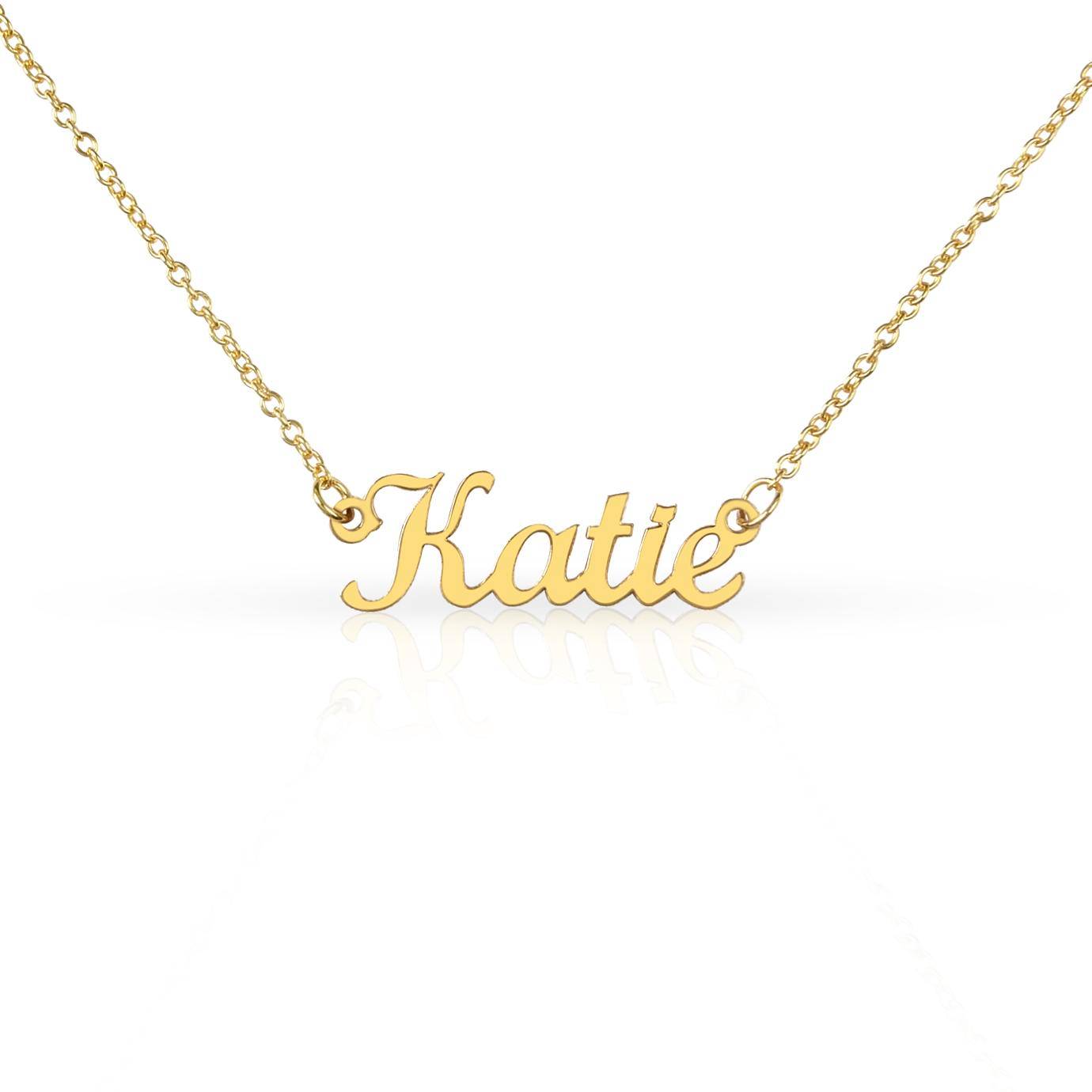 Custom Name Necklace in 18K Gold Plated Stainless Steel-3 product photo