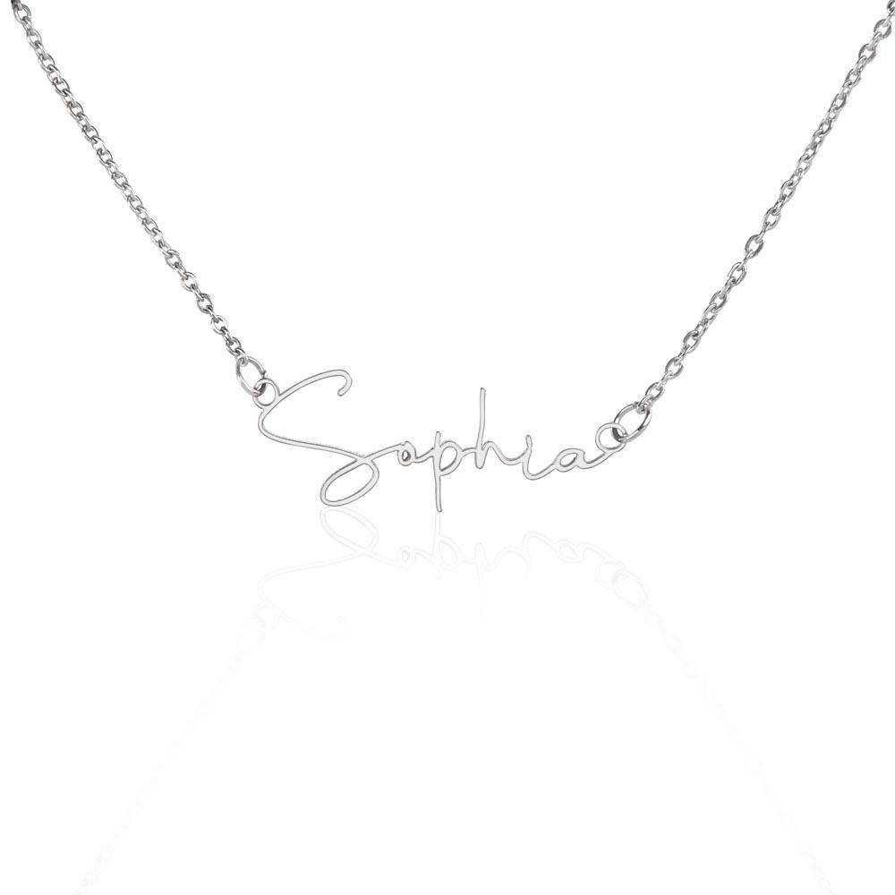 Signature Name Necklace in Stainless Steel-1 product photo