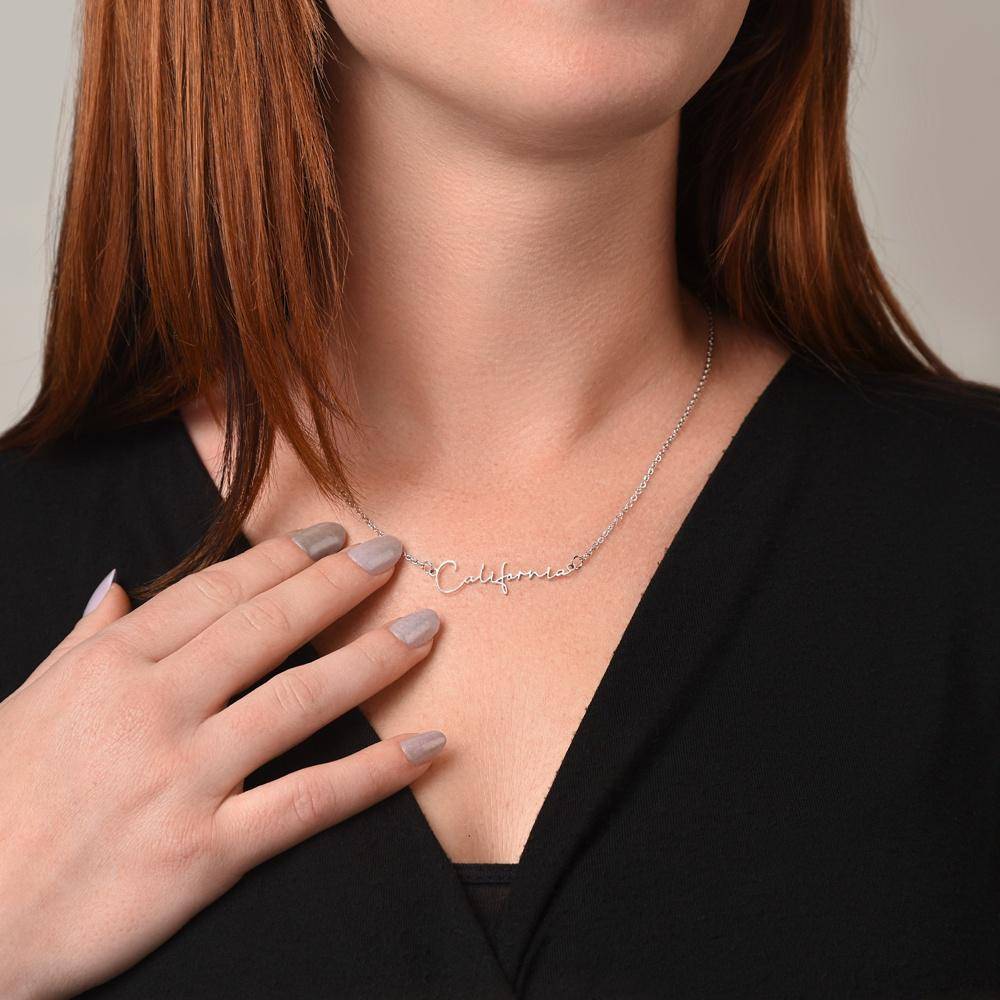 Signature Name Necklace in Stainless Steel-2 product photo