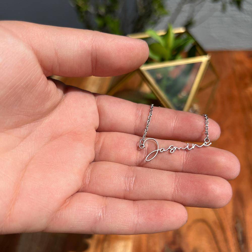Signature Name Necklace in Stainless Steel-3 product photo