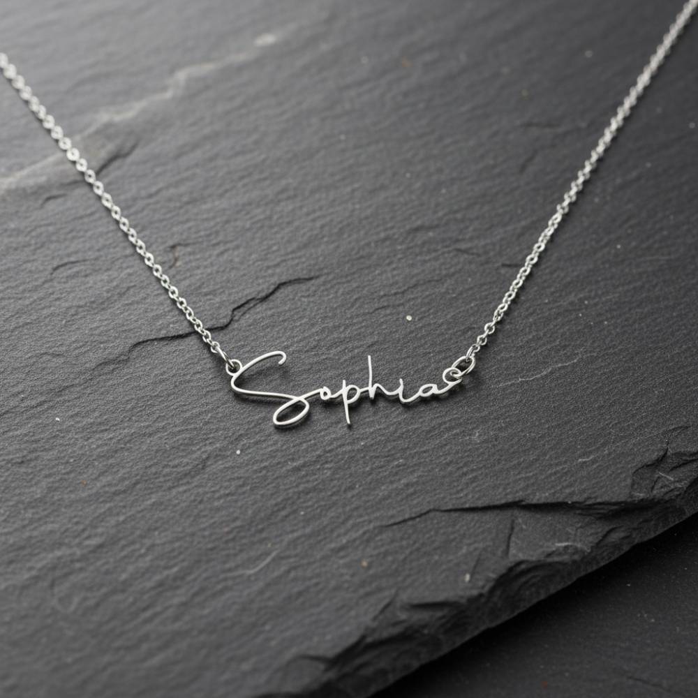 Signature Name Necklace in Stainless Steel-2 product photo