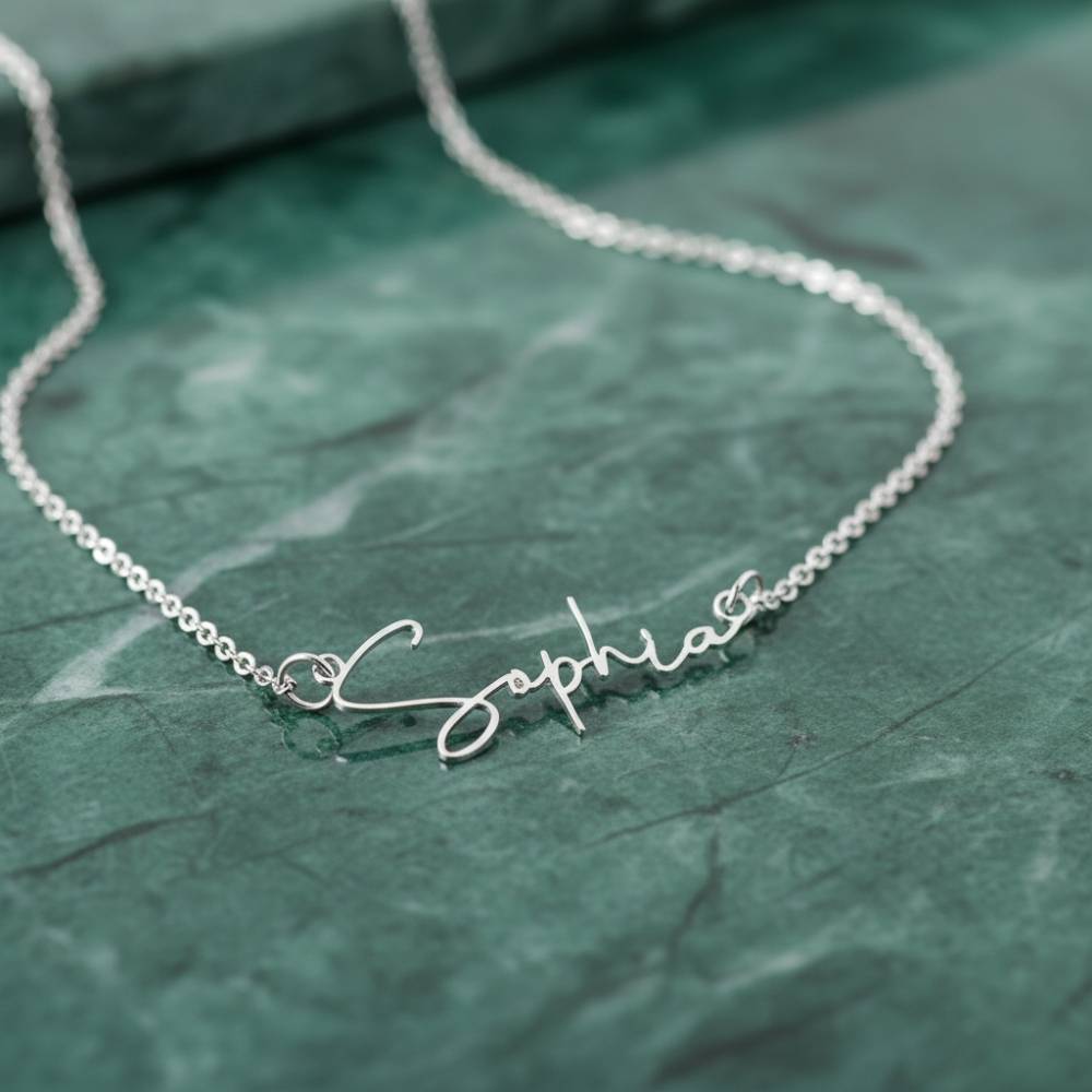 Signature Name Necklace in Stainless Steel-1 product photo