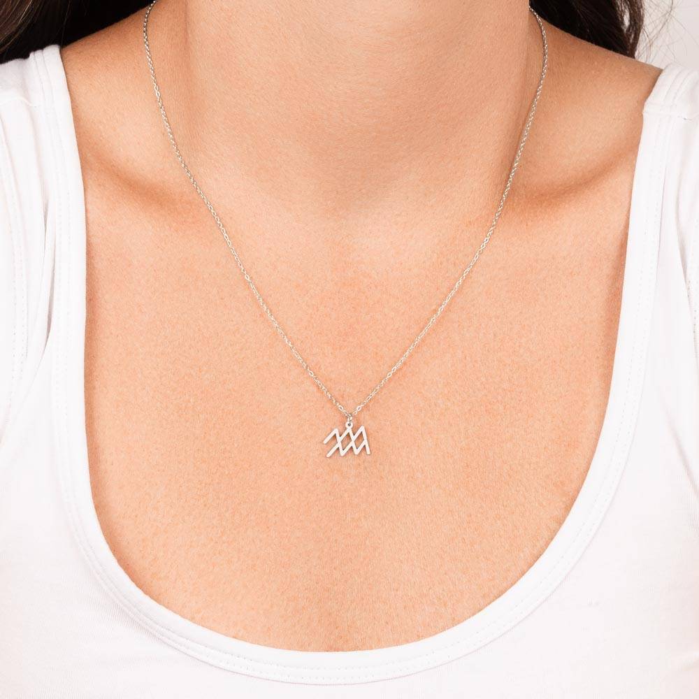 Stainless Steel Zodiac Symbol Necklace-3 product photo