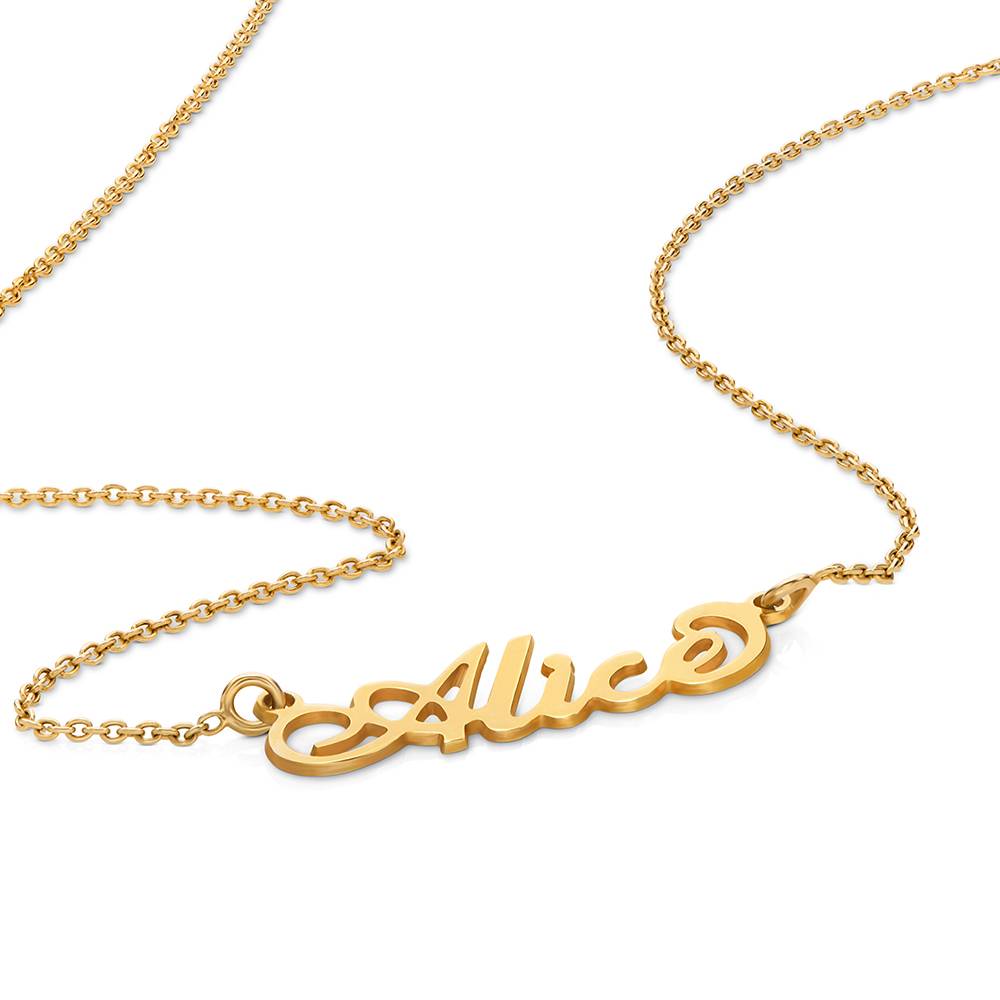 Carrie Style Cursive Name Necklace - 18K Gold-Plated-2 Carrie Style Cursive Name Necklace - 18K Gold-Plated-2 product photo