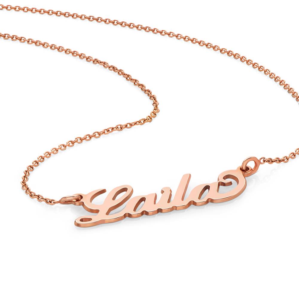 Carrie Style Cursive Name Necklace - Rose Gold-2 product photo