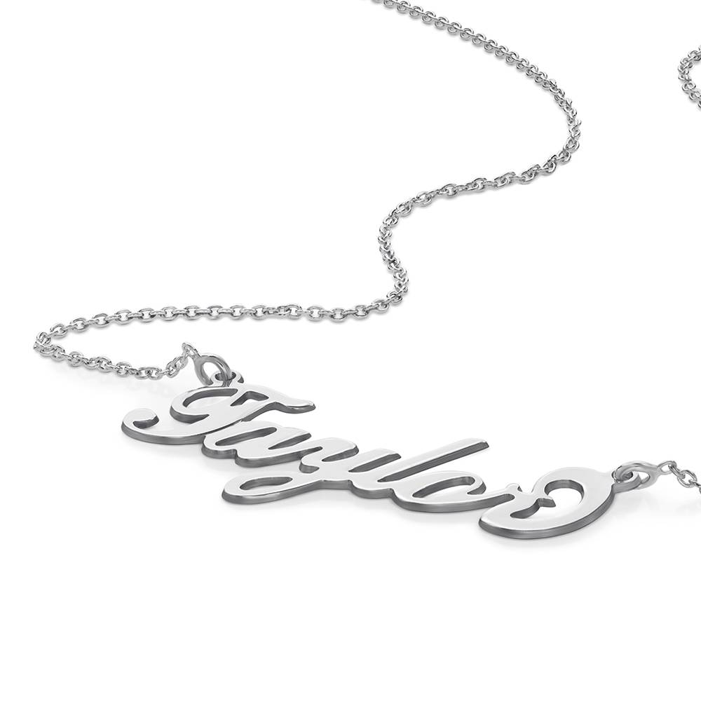 Carrie Style Cursive Name Necklace - Sterling Silver-1 product photo