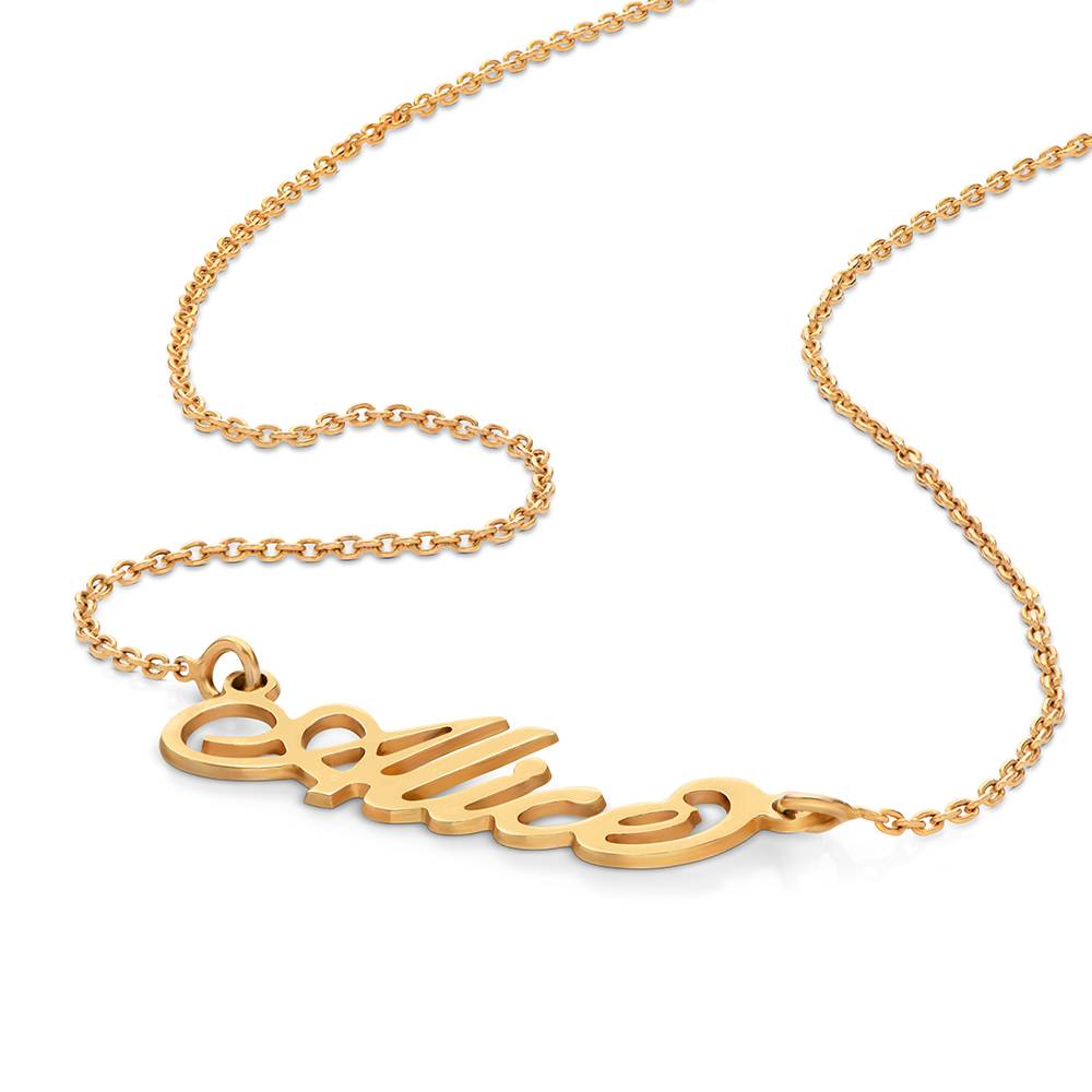 Small Vermeil "Carrie" Name Necklace-2 Small Vermeil "Carrie" Name Necklace-2 product photo
