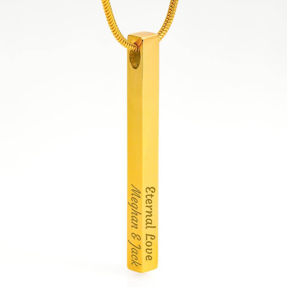 Stainless Steel 3D Bar in Gold Plating-1 product photo