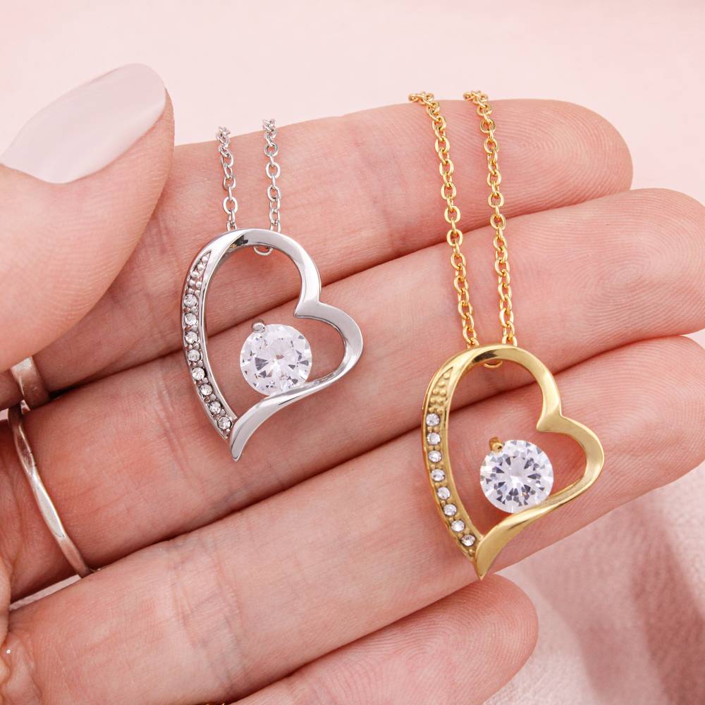 Stainless Steel Forever Love Necklace in Gold Plating-5 product photo