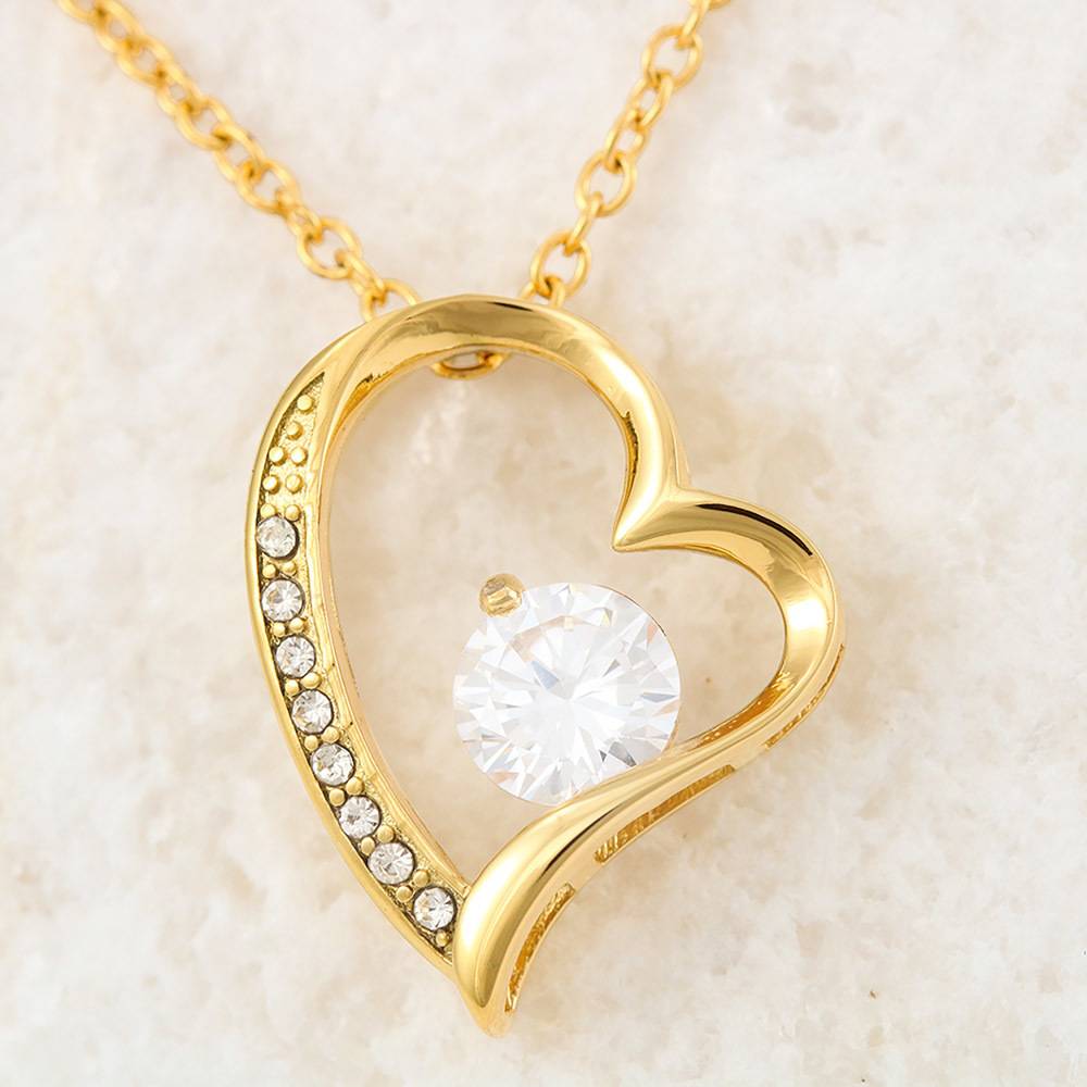 Stainless Steel Forever Love Necklace in Gold Plating-1 product photo