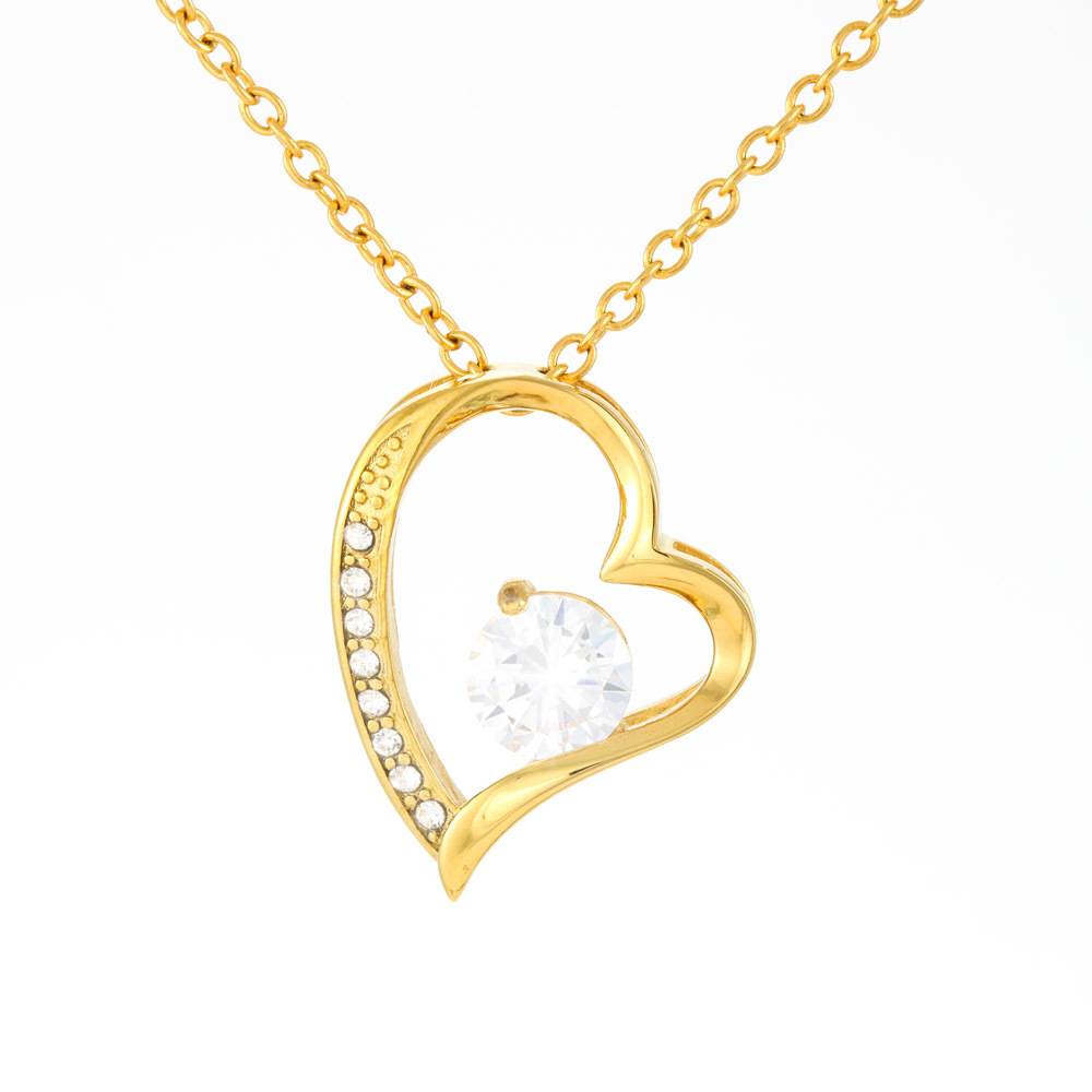 Stainless Steel Forever Love Necklace in Gold Plating-4 product photo