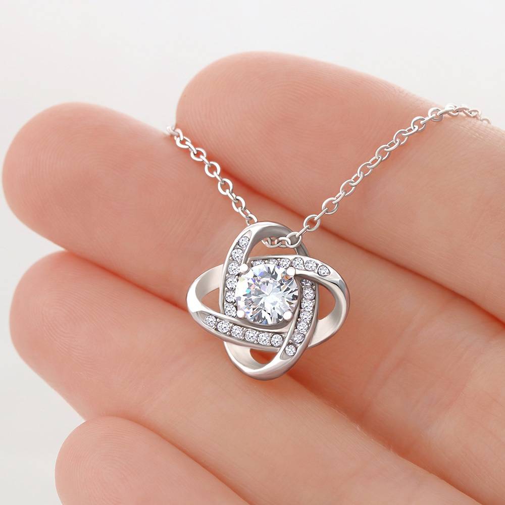 Stainless Steel Love Knot Necklace with MC-1 product photo