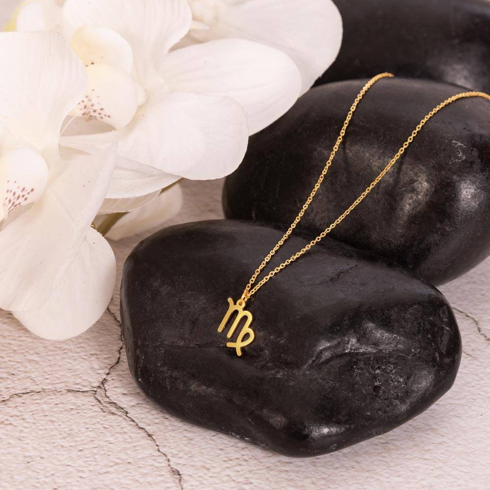 Stainless Steel Zodiac Symbol Necklace in Gold Plating-1 product photo