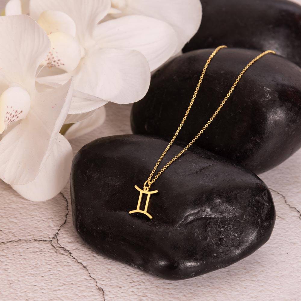 Stainless Steel Zodiac Symbol Necklace in Gold Plating-4 product photo