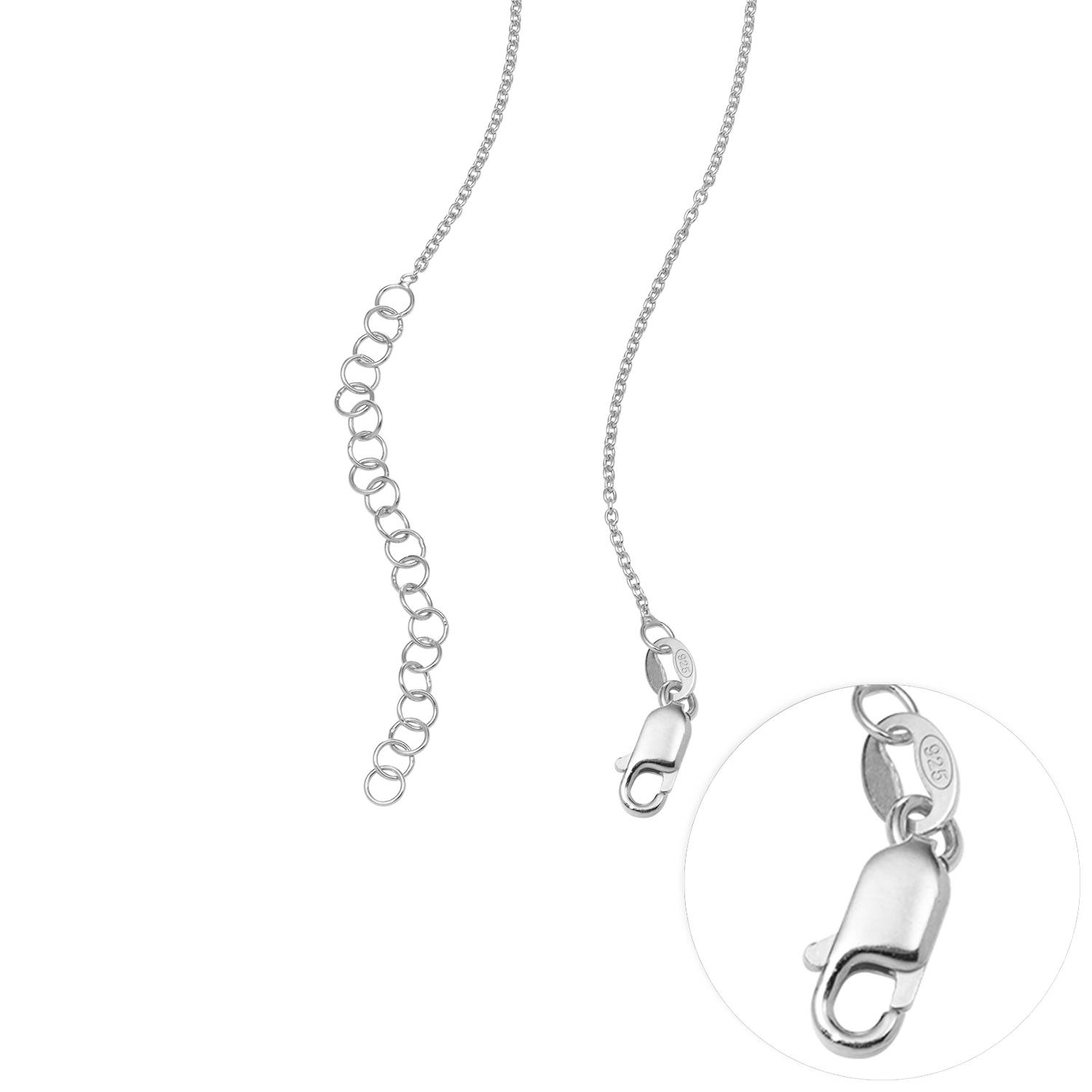 Divine Birthstone Infinity Name Necklace in Sterling Silver-2 product photo