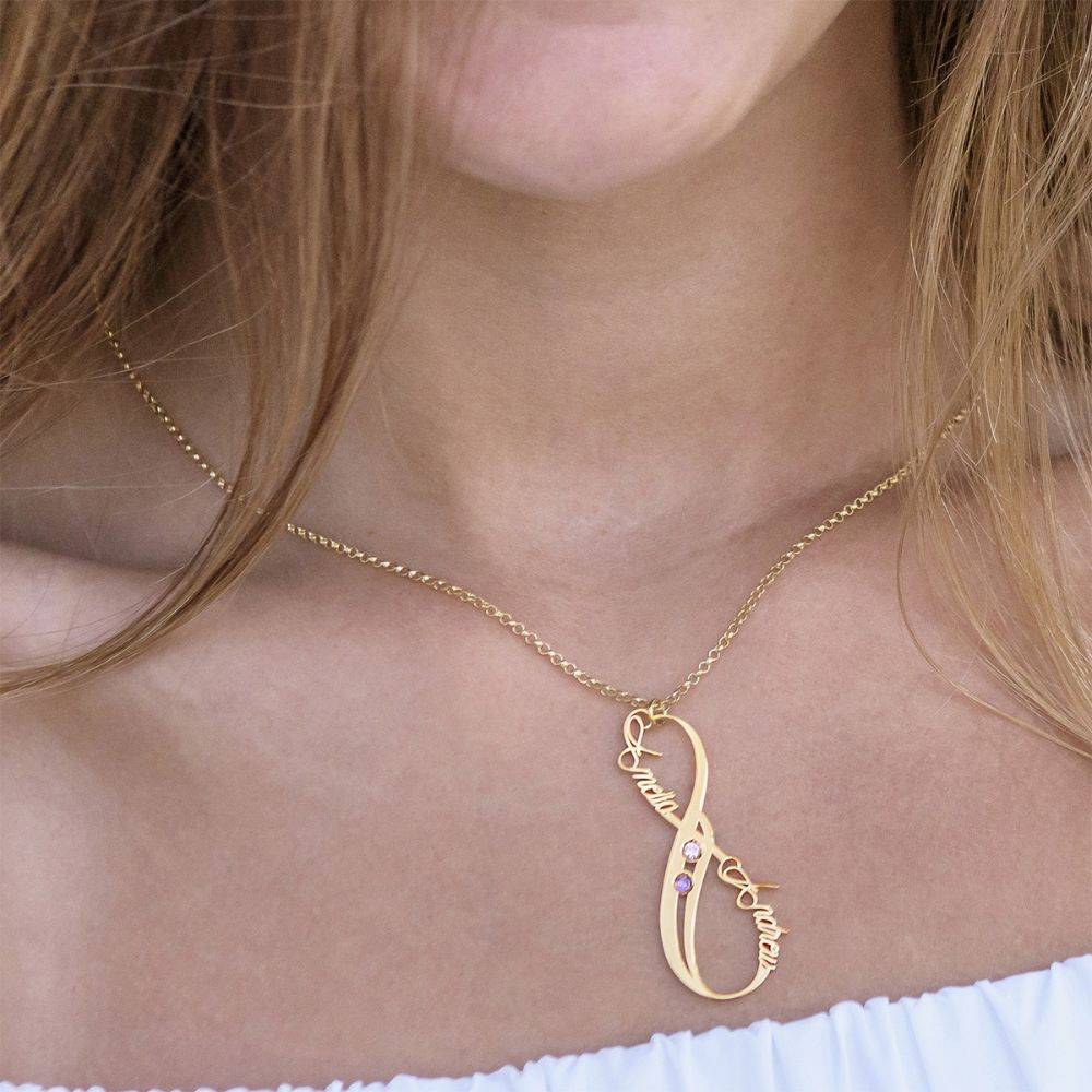 Gold Divine Infinity Name Necklace-4 product photo