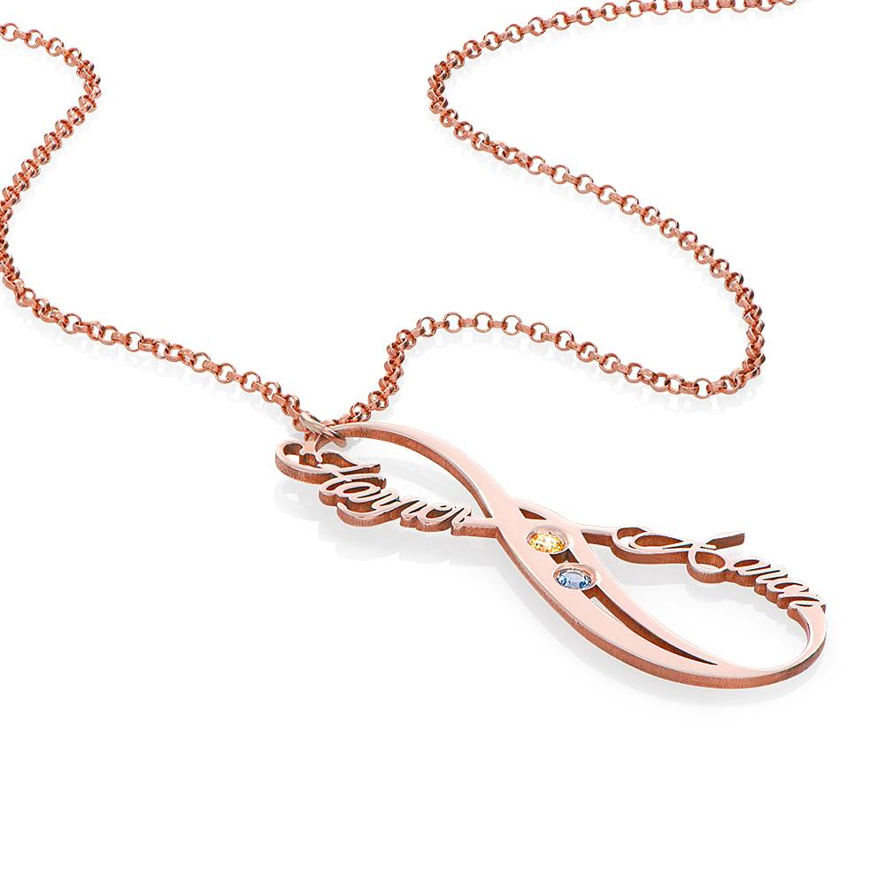 Rose Gold Divine Infinity Name Necklace-2 product photo