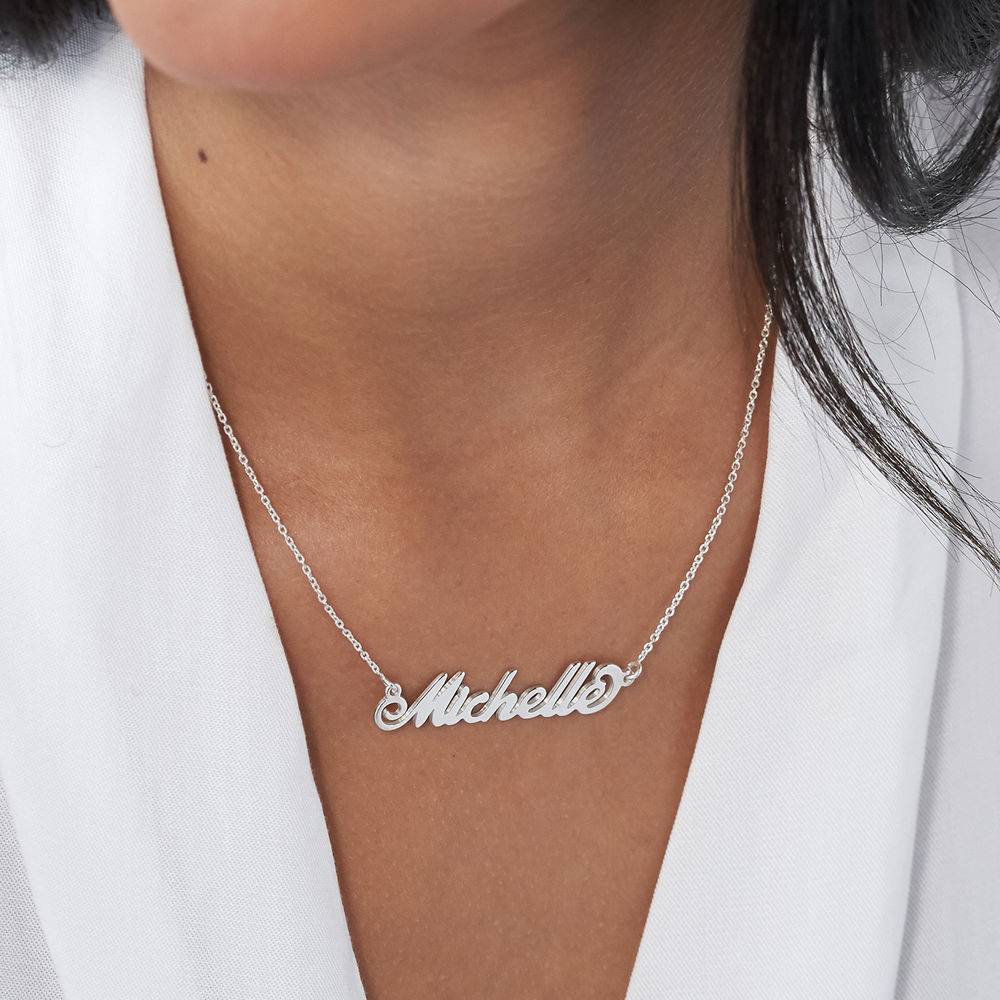 Carrie Style Cursive Name Necklace - Sterling Silver-3 product photo